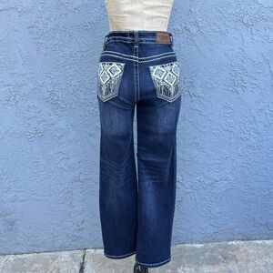 Y2k Bling Jeans Flares Embellished Rhinestone pockets size 5/6
